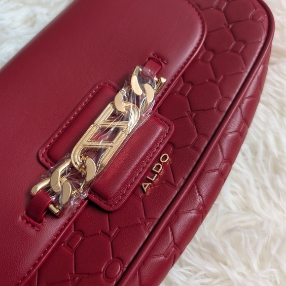 Aldo Red Shoulder Handbag - Picture 5 of 10
